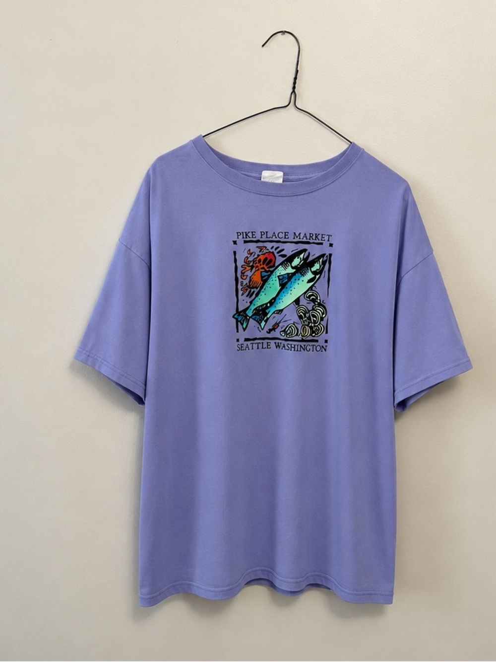 Pike Place Market Graphic Tee - Seattle Washington Salmon